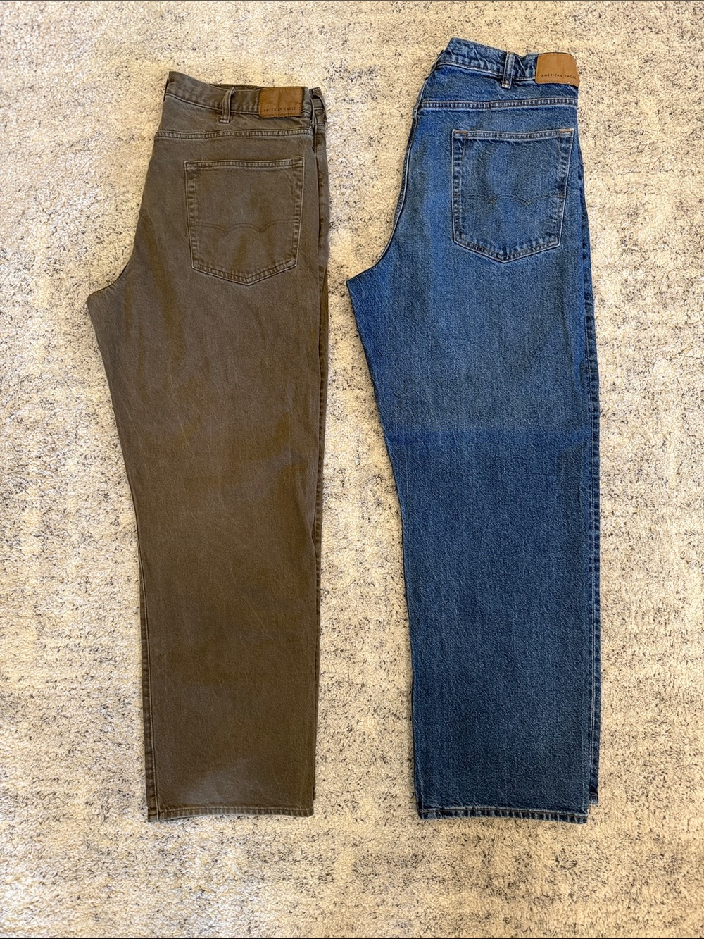 American Eagle Outfitters Straight Jeans in Blue and Brown